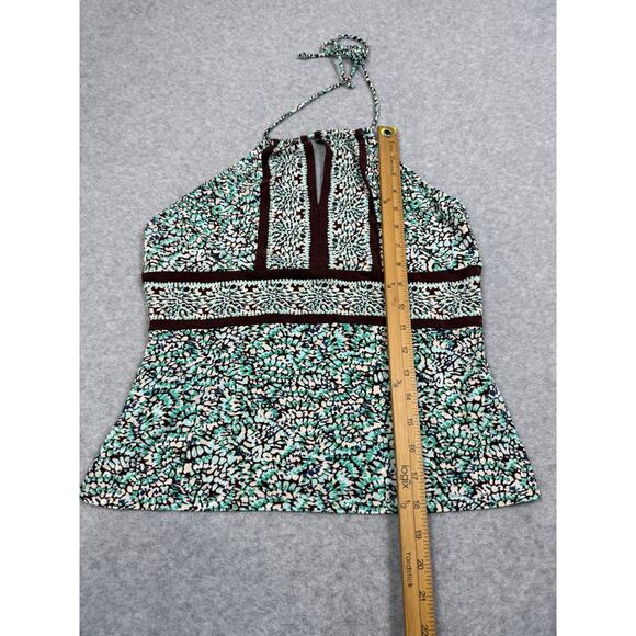 BCBG Maxazria Womens Size M Halter Top Green Brown - Picture 4 of 6